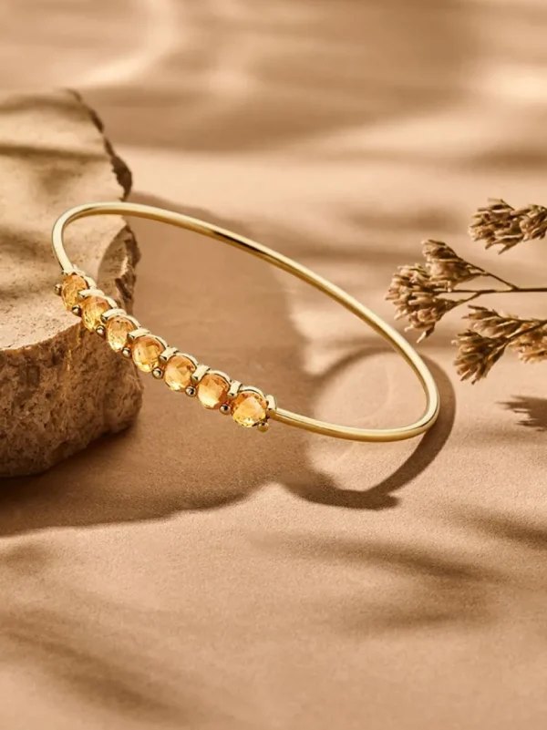 Armband geelgoud citrien