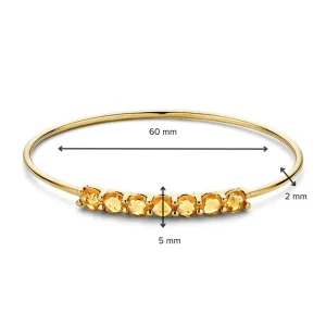 Armband geelgoud citrien