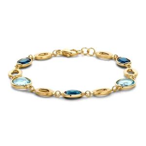 Armband geelgoud edelsteen