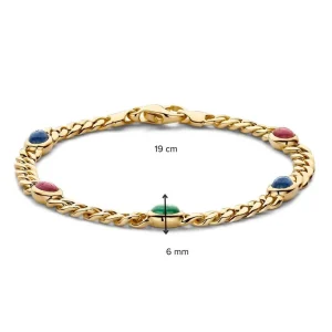 Armband geelgoud edelsteen
