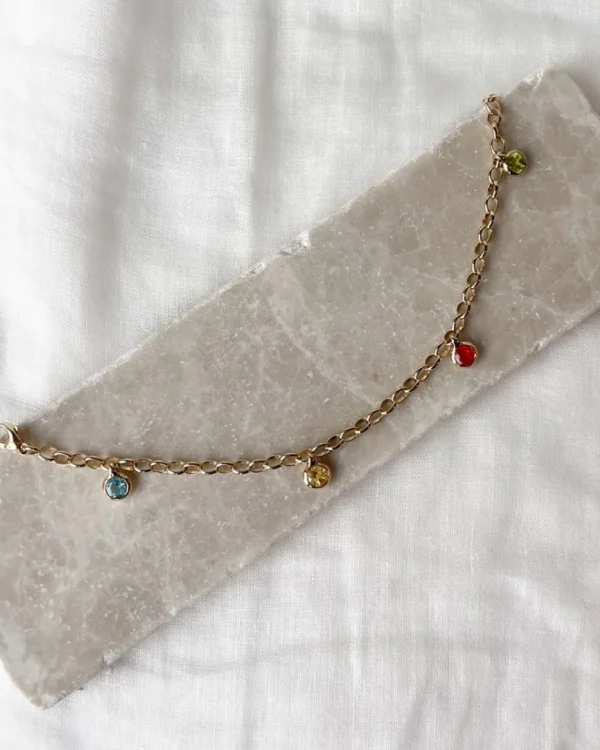 Armband geelgoud edelsteen