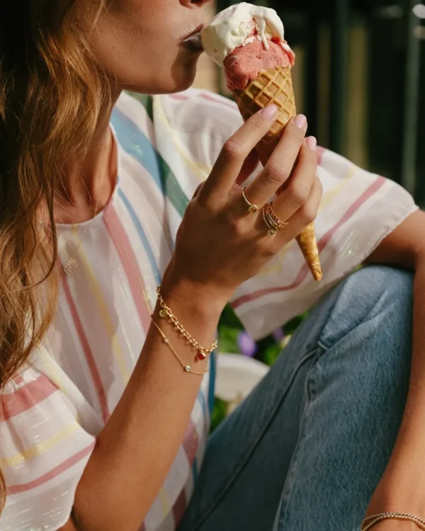 Armband geelgoud edelsteen