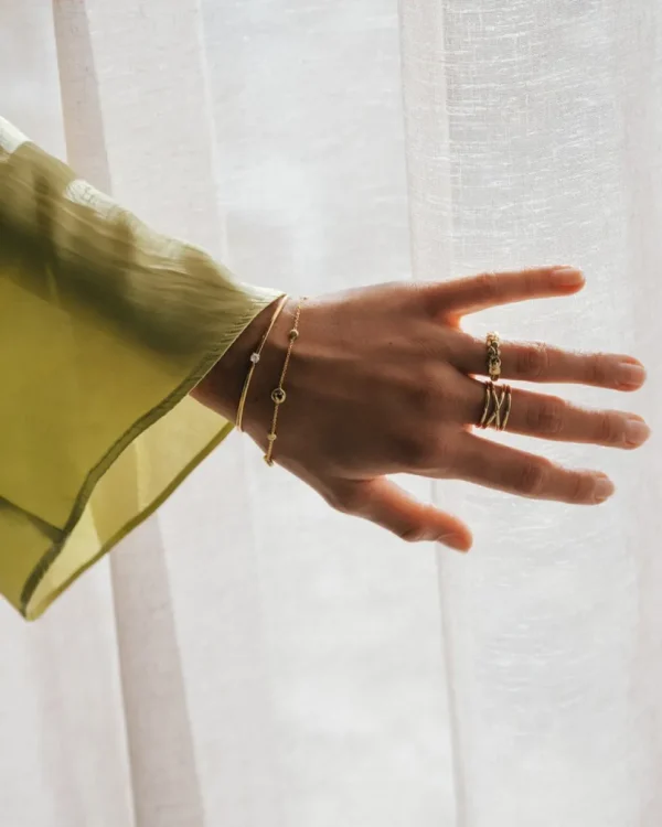 Armband geelgoud zirkonia