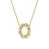 CG117139 Geelgouden ketting met bloemblaadjes en diamant