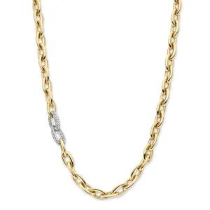 Collier bicolor briljant 0,50 crt.