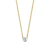 Collier bicolor briljant 0,07 crt.