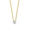 Collier bicolor briljant 0,10 crt.