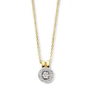 Collier bicolor briljant 0,12 crt.