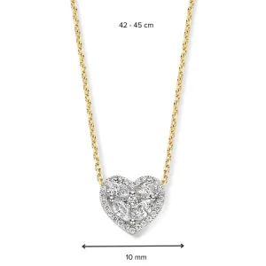 Collier bicolor briljant 0,50 crt.
