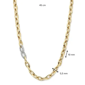 Collier bicolor briljant 0,50 crt.