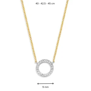 Collier bicolor briljant 0,11 crt.
