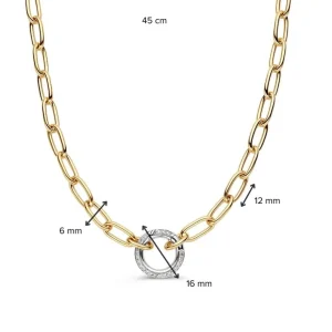 Collier bicolor briljant 0,42 crt.
