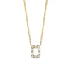 Collier geelgoud briljant 0,17 crt.