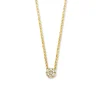 Collier geelgoud briljant 0,06 crt.