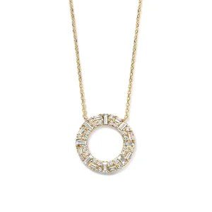 Collier geelgoud briljant 0,98 crt.