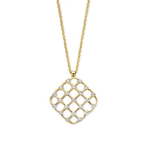 Collier geelgoud briljant 0,22 crt.
