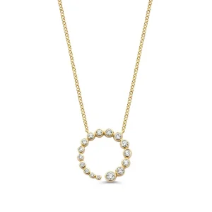 Collier geelgoud briljant 0,50 crt.