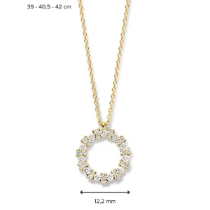 Collier geelgoud briljant 0,28 crt.