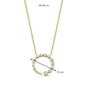 Collier geelgoud briljant 0,50 crt.