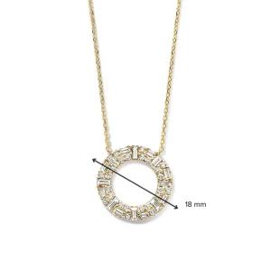 Collier geelgoud briljant 0,98 crt.