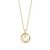 Collier geelgoud parel