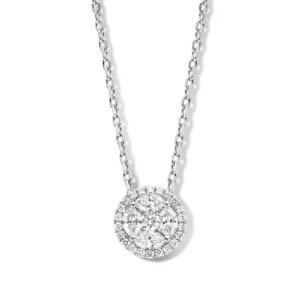 Collier witgoud briljant 0,81 crt.