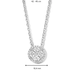 Collier witgoud briljant 0,81 crt.