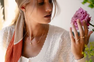 CP417133 Gouden ketting met diamanten bolhanger