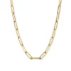 CW107172 Geelgouden ketting met paperclip schakel