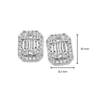 Diamanten oorbellen met baguette diamant | Excellent Jewelry