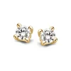 Diamanten oorknoppen 0,50 crt. geelgoud
