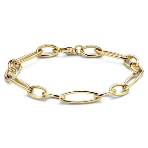 Geelgouden schakelarmband | Gouden armbanden | Excellent Jewelry