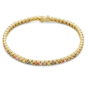 Gouden armband met regenboog saffier AG137170