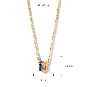 Gouden colliers met saffier CG137329 | Een luxe en grote collectie halskettingen