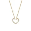 Gouden ketting met diamanten hartje CP117178