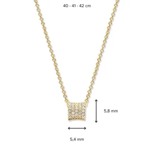 Gouden ketting met diamanten hanger CP117180