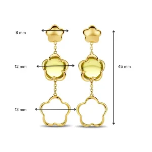Gouden oorbellen in bloemvorm OW137165
