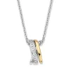 Hanger zilver/goud zirkonia