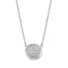 Ketting met diamant in pavézetting | Excellent Jewelry