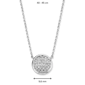 Ketting met diamant in pavézetting | Excellent Jewelry