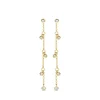 OG117153 Gouden oorbellen met hangende diamanten