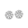 OG217142 Witgouden oorstekers met diamant