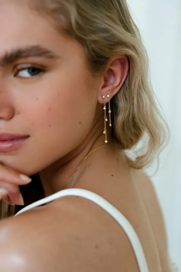 Oorbellen met hangende diamanten OG117150