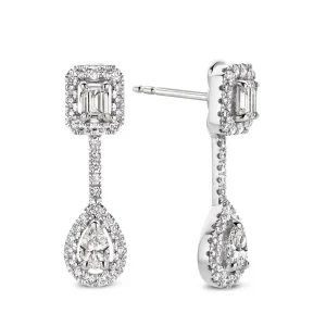 Oorstekers witgoud diamant 1,04 crt.
