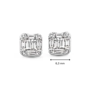 Oorstekers witgoud diamant 0,68 crt.