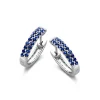 Reversible oorringen met saffier en diamant.