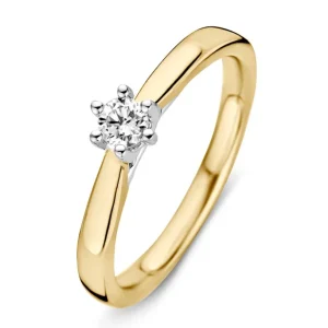 Ring bicolor briljant 0.19 crt.