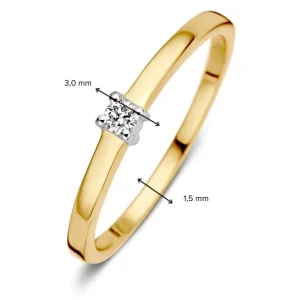 Ring bicolor briljant 0.06 crt.