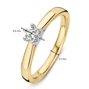 Ring bicolor briljant 0.24 crt.