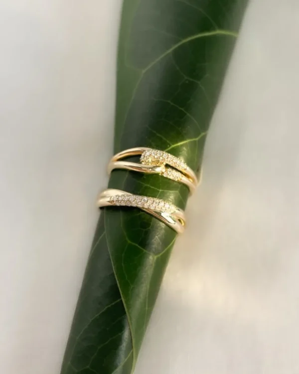 Ring geelgoud briljant 0.15 crt.